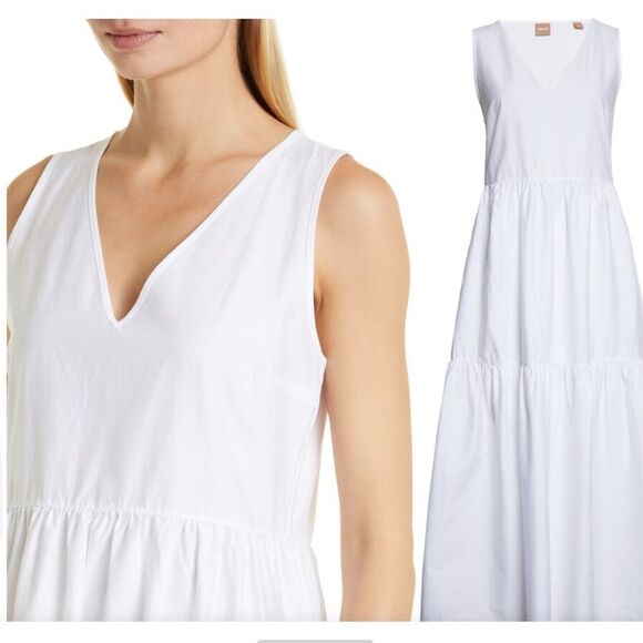 HUGO BOSS Ditesta Sleeveless Stretch
Cotton Dress - Picture 1 of 11